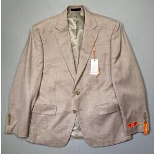 Tallia Men's Classic-Fit Suit Separate Jacket Tan 40S $360
